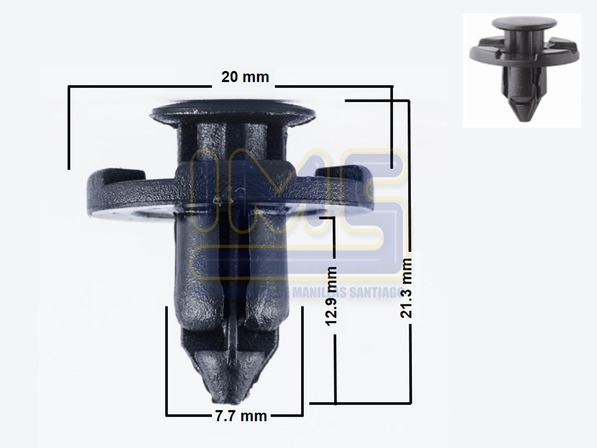 Broche Guardafango Plastico Negro (compra Minima 25/u) Universal Varios img-1, Importadoraims